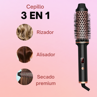 Cepillo Térmico Iónico 3 en 1 Riza, Alisa y Seca